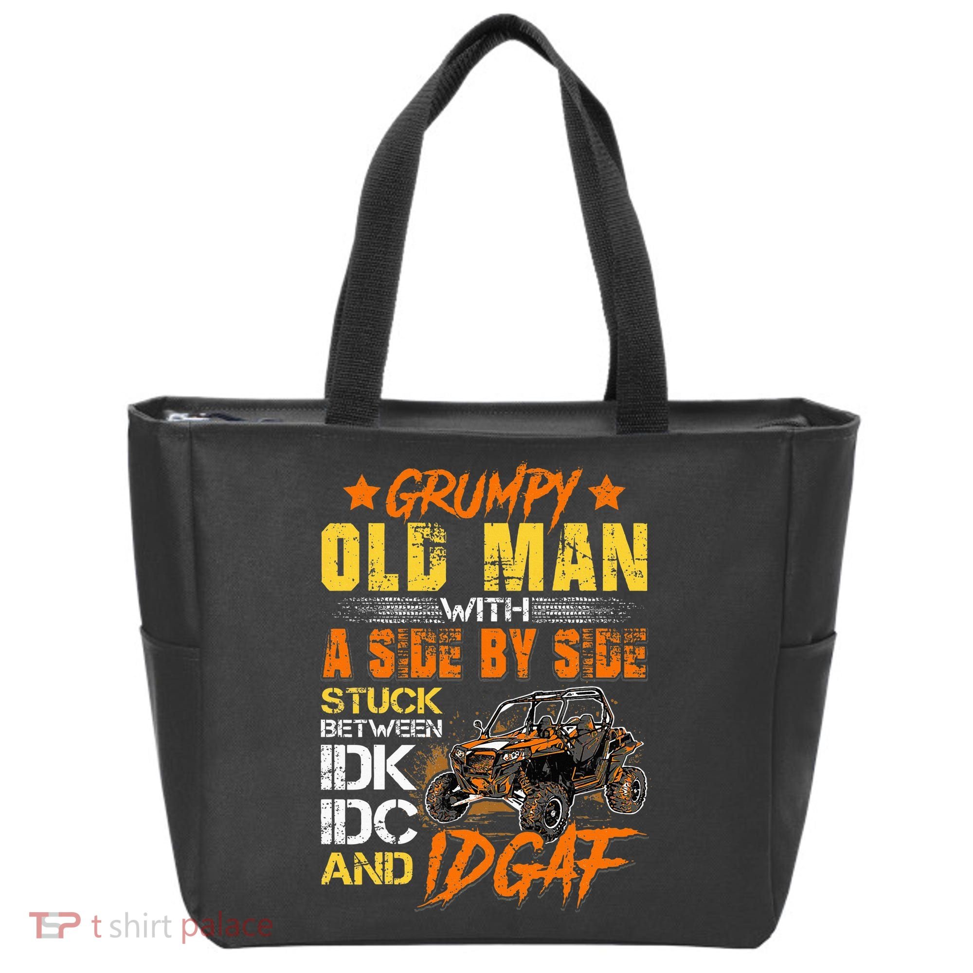 Sxs Utv Grumpy Old Man With Side By Side Tote Bag