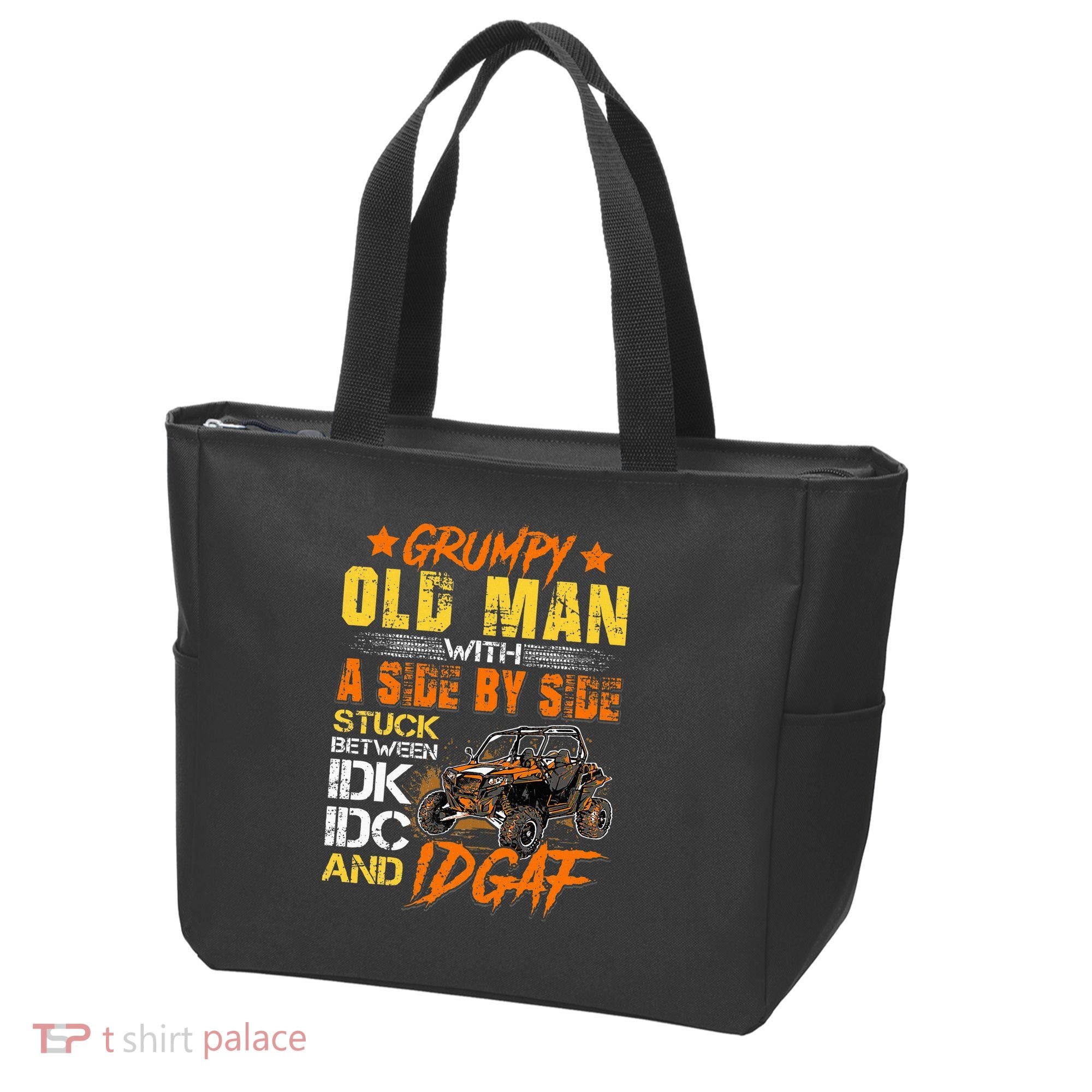 Sxs Utv Grumpy Old Man With Side By Side Tote Bag