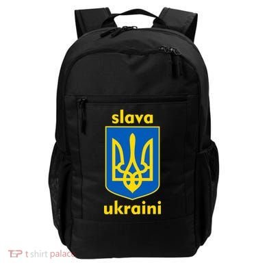 Slava Ukraini Glory To Ukraine Trident Stand Support Backpack