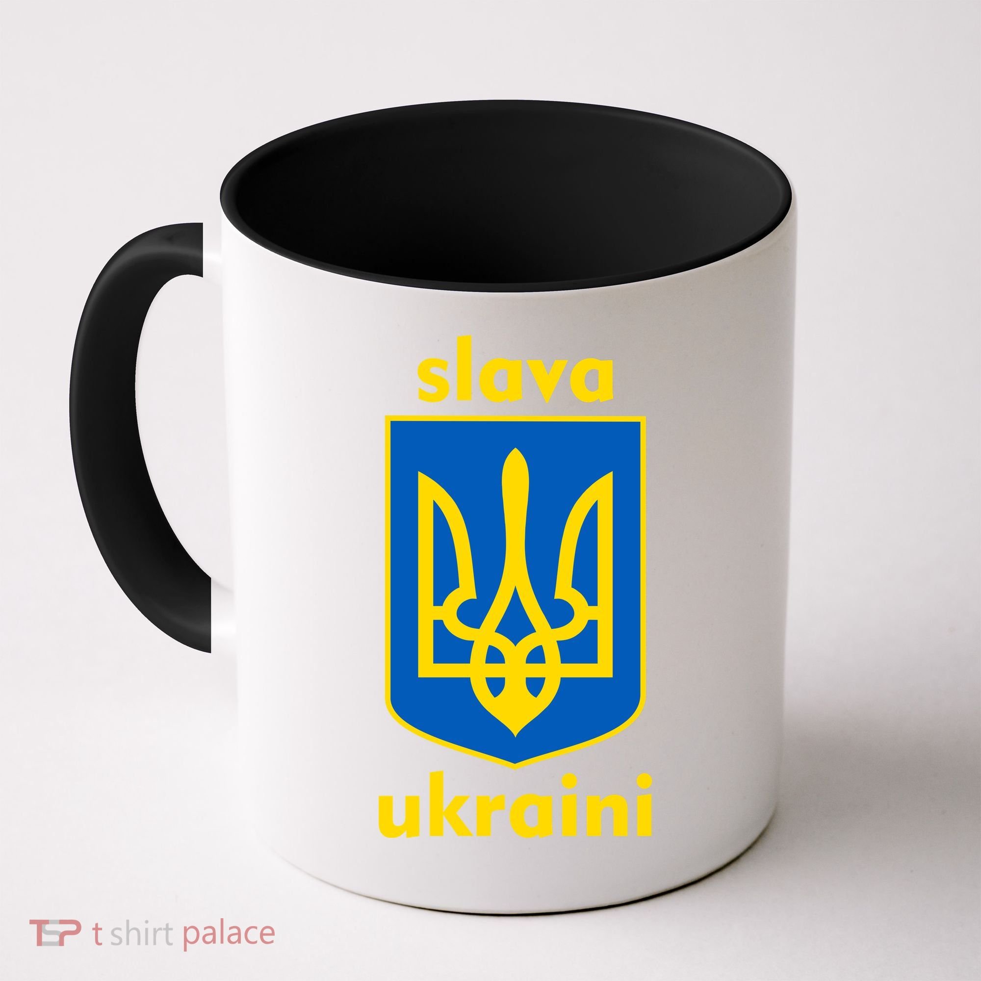 Slava Ukraini Glory To Ukraine Trident Stand Support Coffee Mug