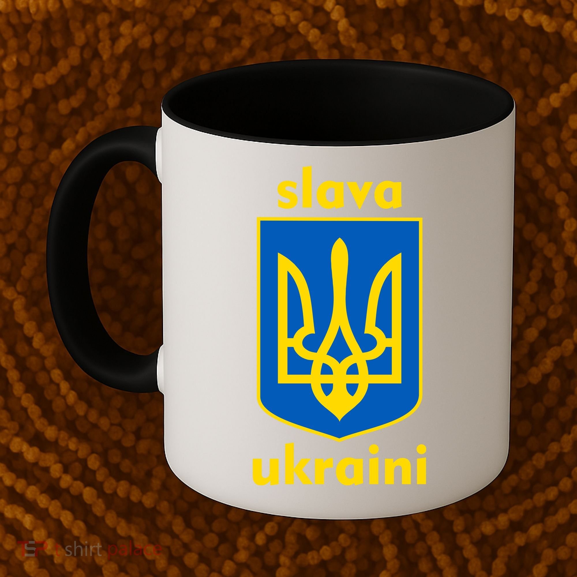 Slava Ukraini Glory To Ukraine Trident Stand Support Coffee Mug