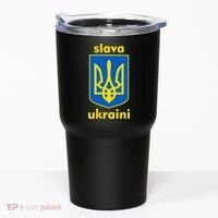 Slava Ukraini Glory To Ukraine Trident Stand Support Tumbler thumb 0