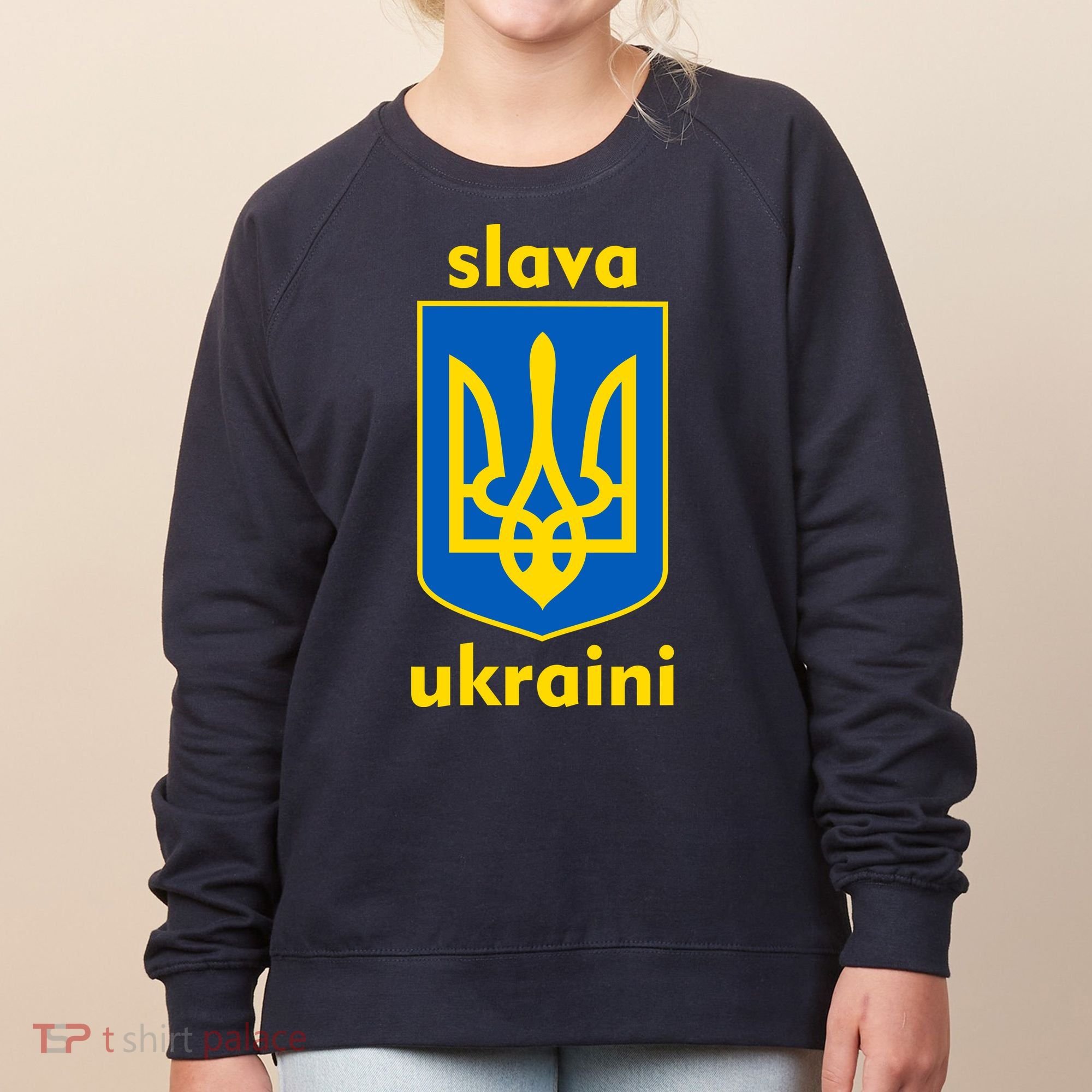 Slava Ukraini Glory To Ukraine Trident Stand Support Women's Sweatshirt