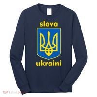 Slava Ukraini Glory To Ukraine Trident Stand Support Long Sleeve Shirt thumb 0