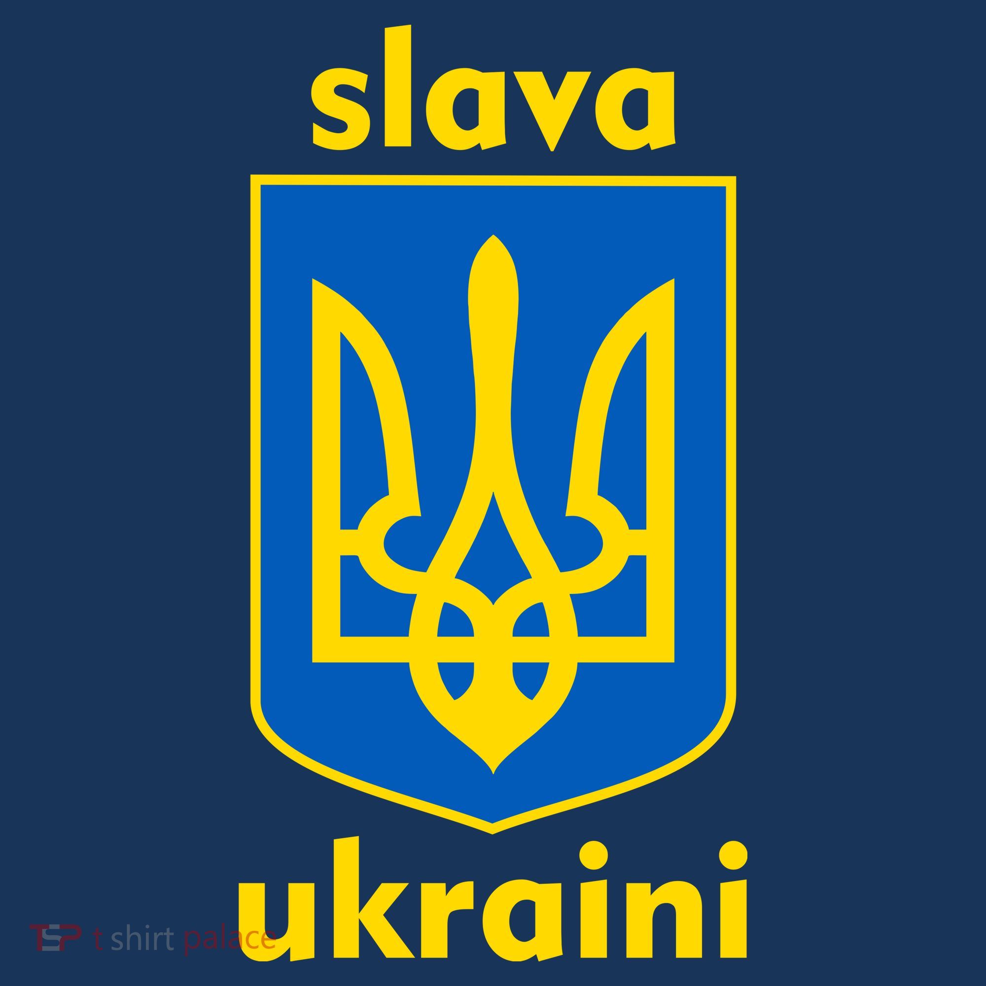 Slava Ukraini Glory To Ukraine Trident Stand Support Apron