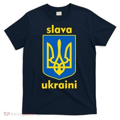 Slava Ukraini Glory To Ukraine Trident Stand Support T-Shirt