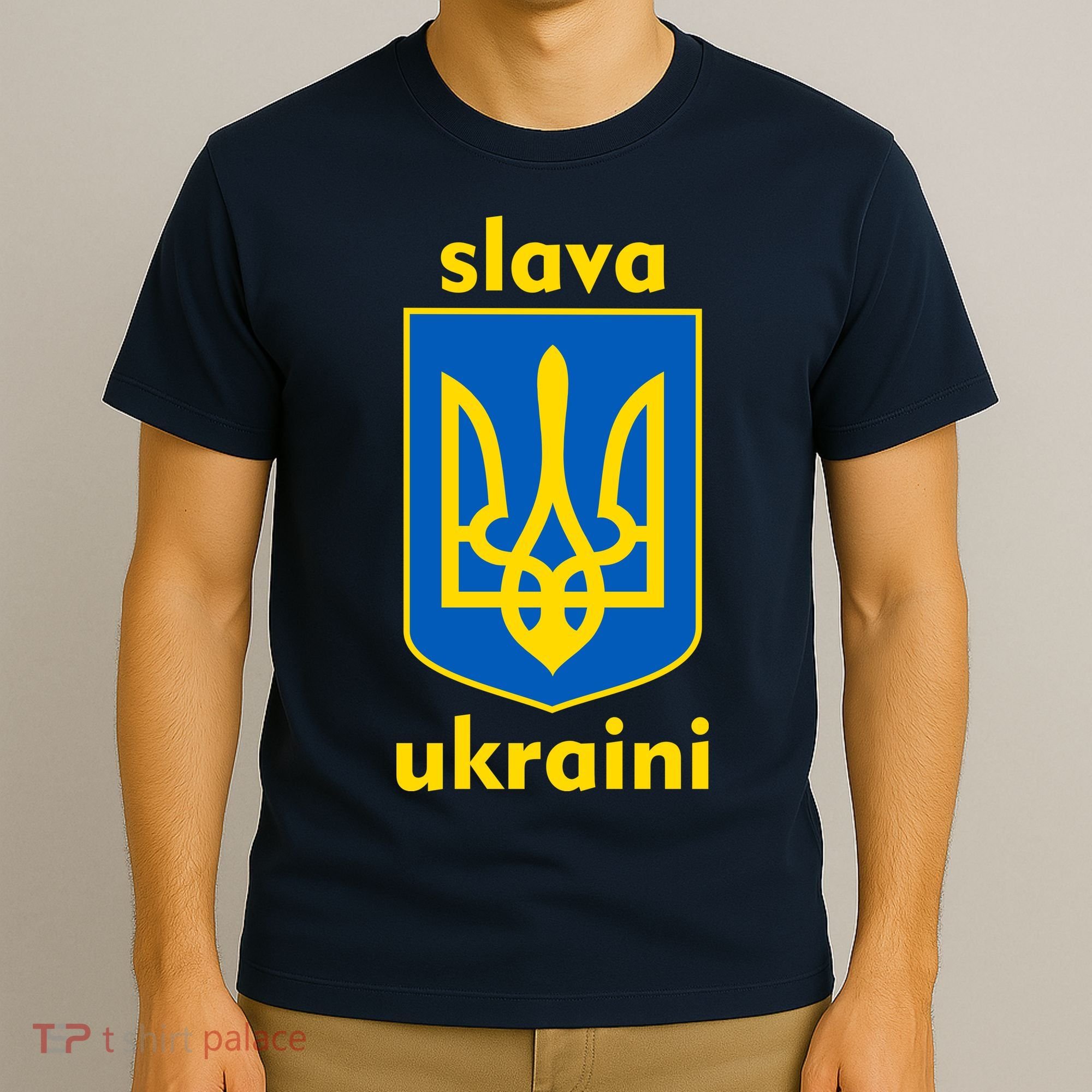 Slava Ukraini Glory To Ukraine Trident Stand Support T-Shirt