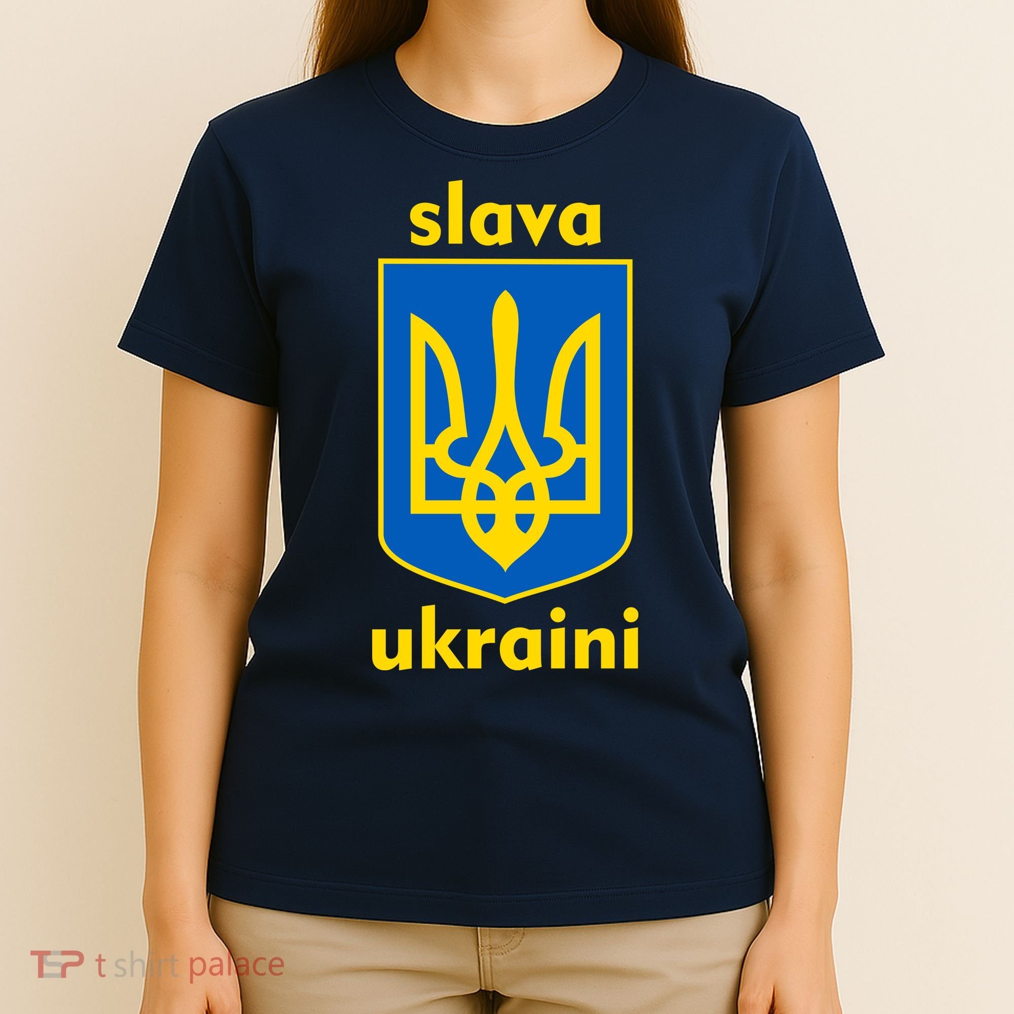Slava Ukraini Glory To Ukraine Trident Stand Support T-Shirt