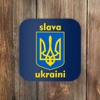 Slava Ukraini Glory To Ukraine Trident Stand Support Coaster thumb 0