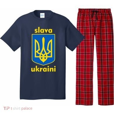 Slava Ukraini Glory To Ukraine Trident Stand Support Pajama Set