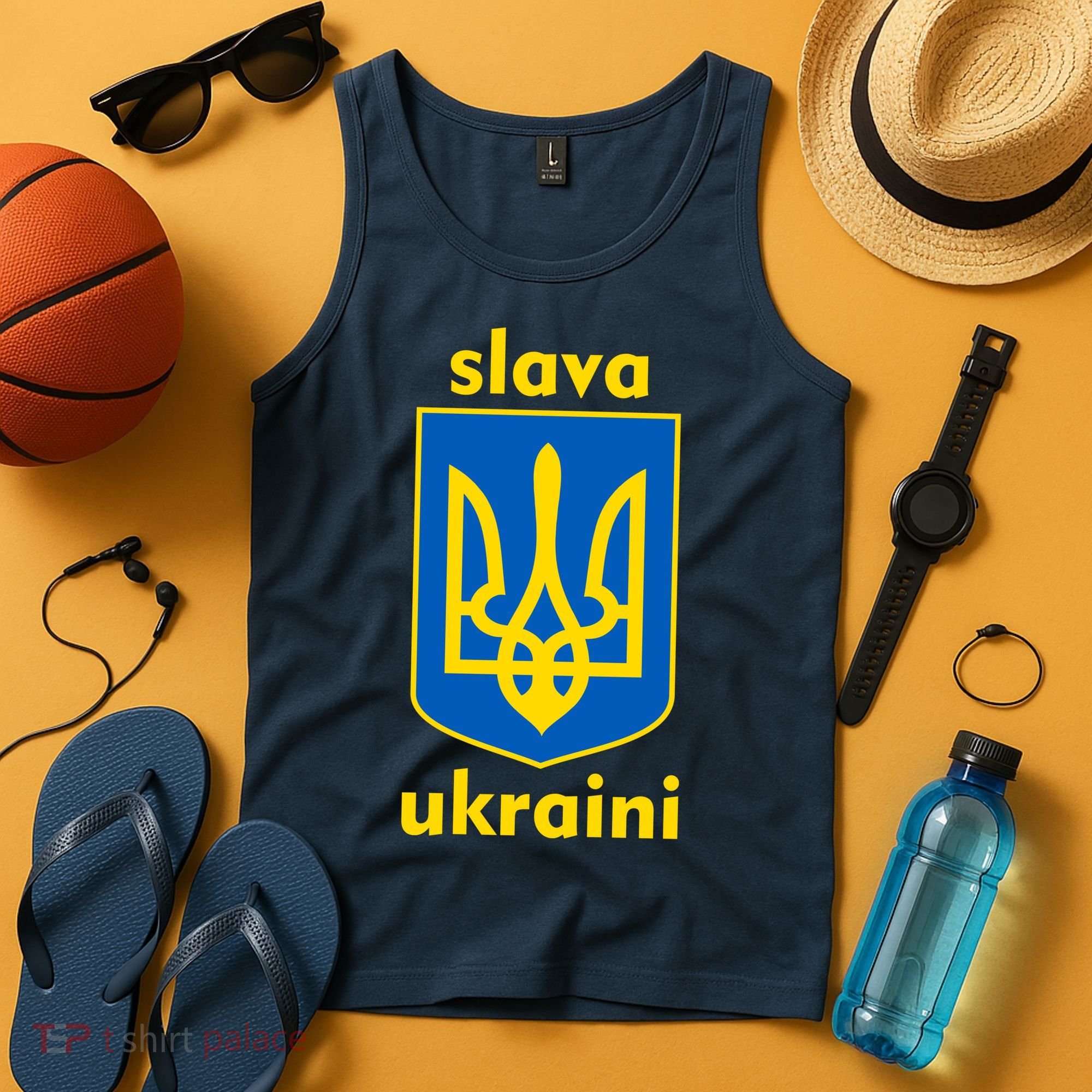 Slava Ukraini Glory To Ukraine Trident Stand Support Tank Top