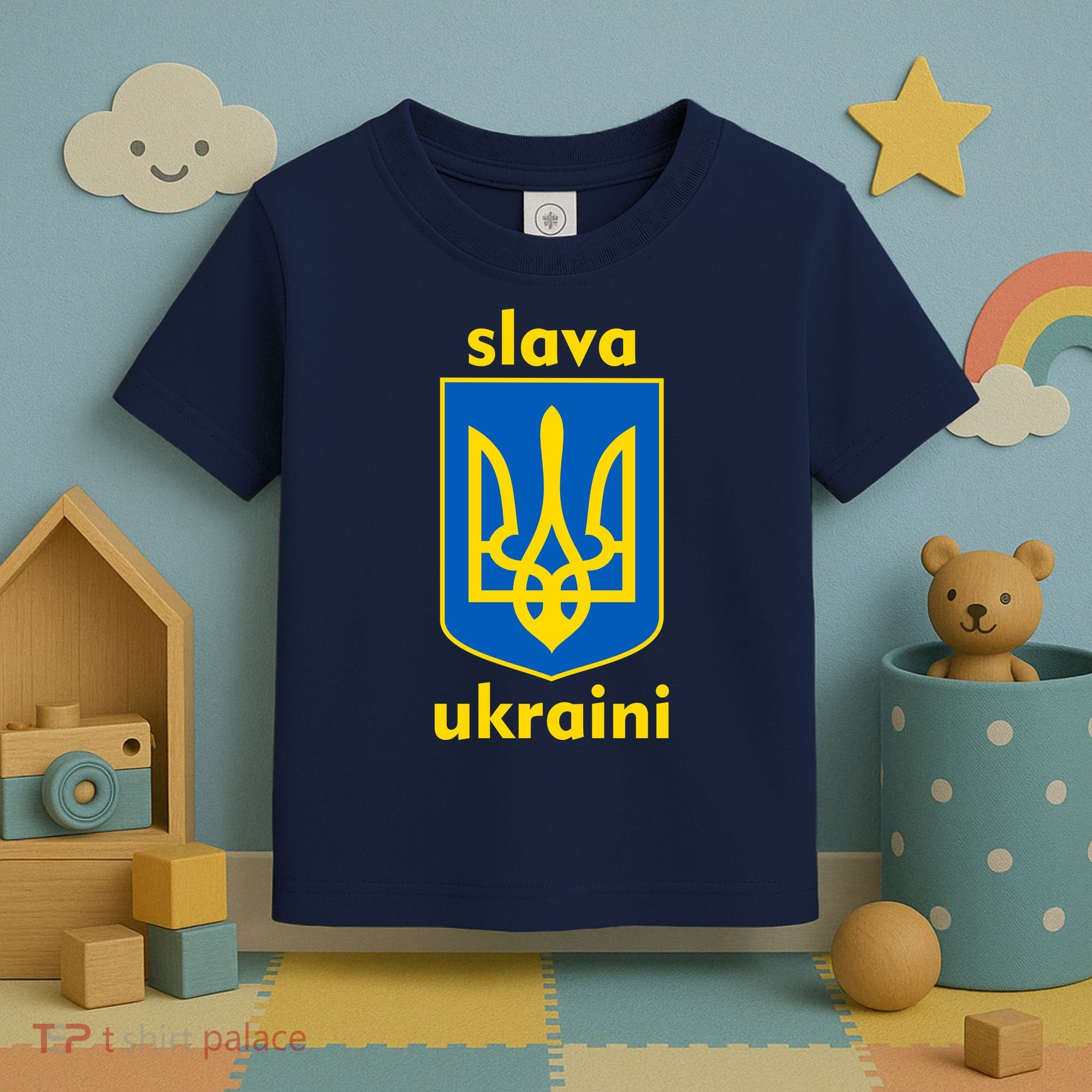 Slava Ukraini Glory To Ukraine Trident Stand Support Toddler T-Shirt