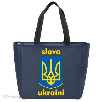 Slava Ukraini Glory To Ukraine Trident Stand Support Tote Bag