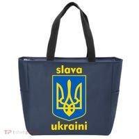 Slava Ukraini Glory To Ukraine Trident Stand Support Tote Bag thumb 0