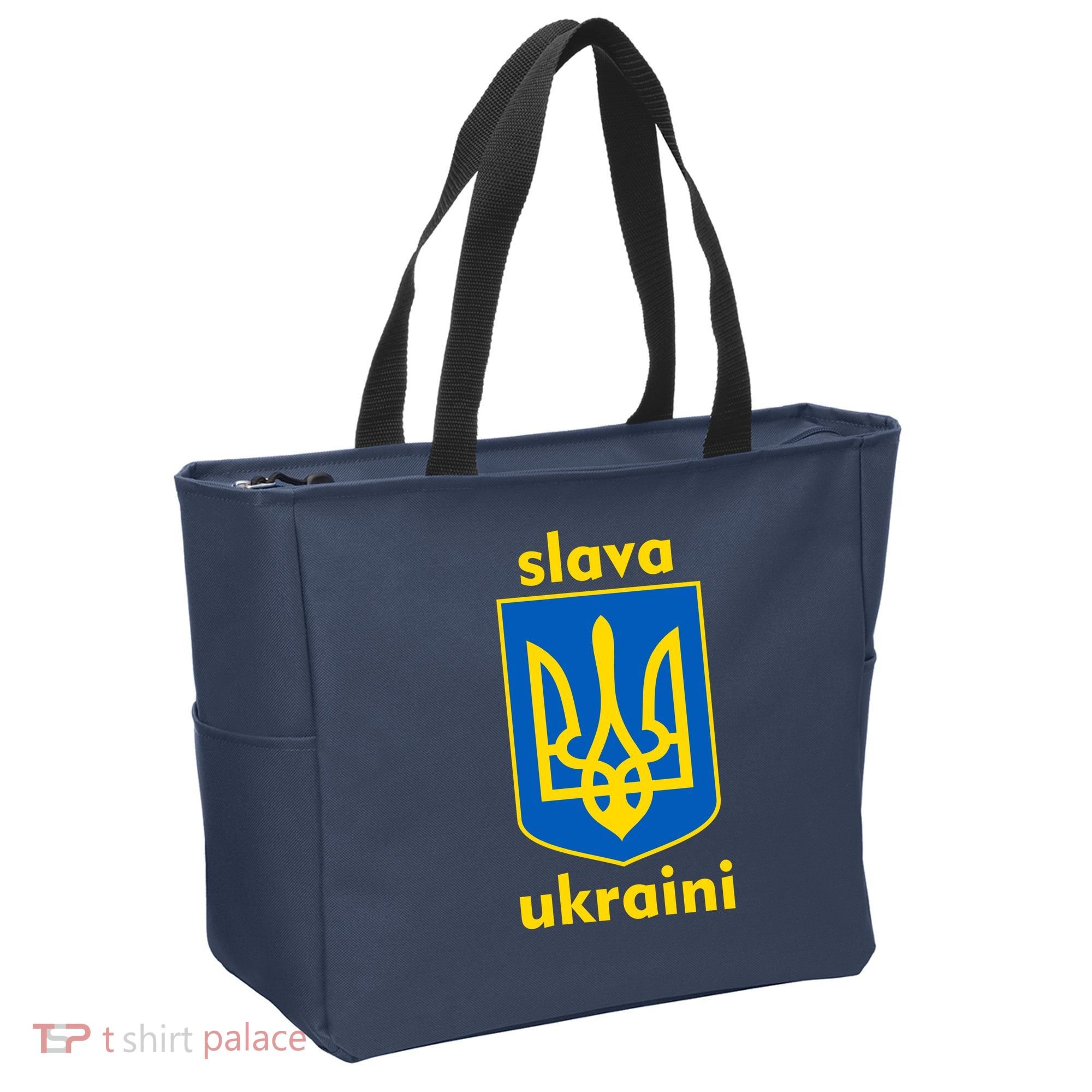 Slava Ukraini Glory To Ukraine Trident Stand Support Tote Bag
