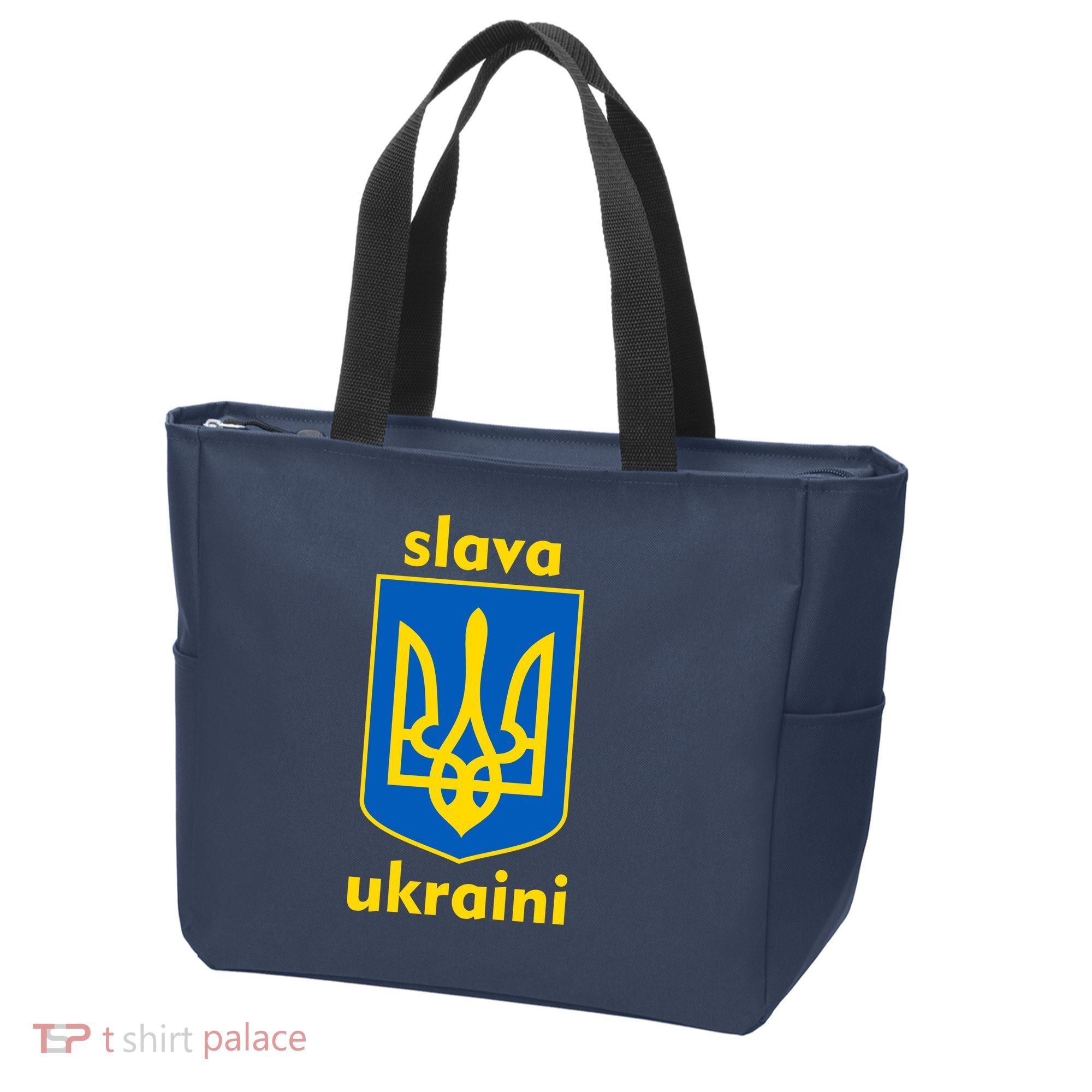 Slava Ukraini Glory To Ukraine Trident Stand Support Tote Bag