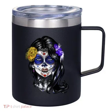 Sugar Face Front 12oz Stainless Steel Coffee Mug