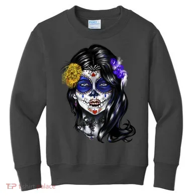 Sugar Face Front Kids Sweatshirt