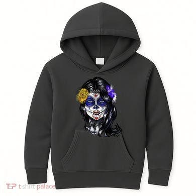 Sugar Face Front Kids Hoodie