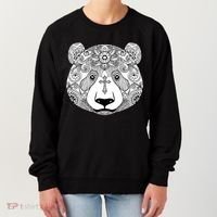 Sugar Flower Grey Style Panda Bear Women's Sweatshirt thumb 0