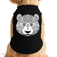 Sugar Flower Grey Style Panda Bear Doggie Tank thumb 0