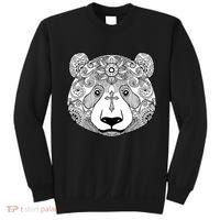 Sugar Flower Grey Style Panda Bear Sweatshirt thumb 0