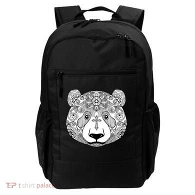Sugar Flower Grey Style Panda Bear Backpack
