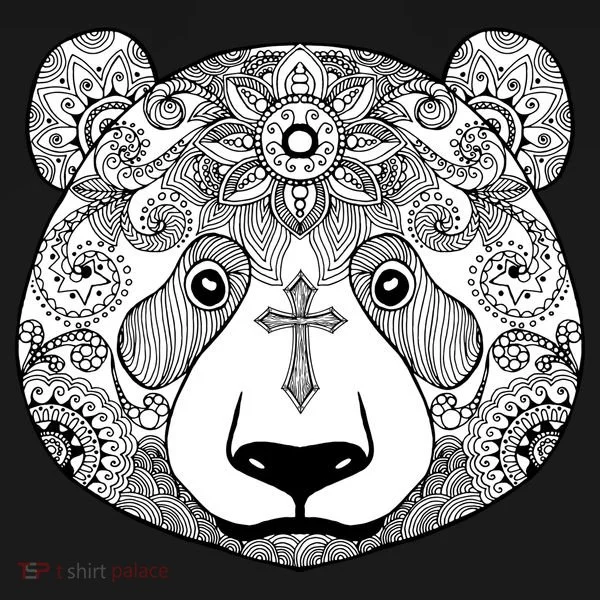 Sugar Flower Grey Style Panda Bear Bucket Hat