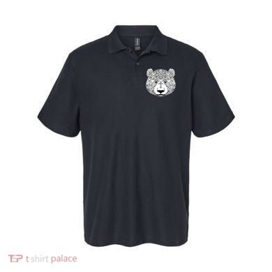 Sugar Flower Grey Style Panda Bear Polo
