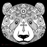 Sugar Flower Grey Style Panda Bear Women's Hoodie thumb 2
