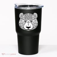 Sugar Flower Grey Style Panda Bear Tumbler thumb 0