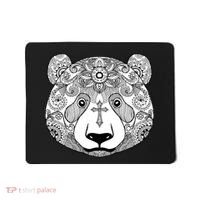 Sugar Flower Grey Style Panda Bear Mousepad thumb 0