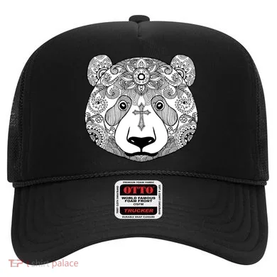 Sugar Flower Grey Style Panda Bear Hat