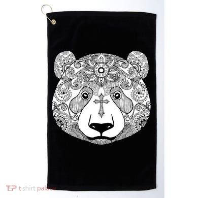 Sugar Flower Grey Style Panda Bear Golf Towel