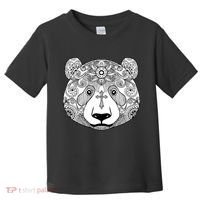 Sugar Flower Grey Style Panda Bear Toddler T-Shirt thumb 0