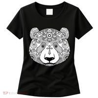 Sugar Flower Grey Style Panda Bear Women's T-Shirt thumb 0