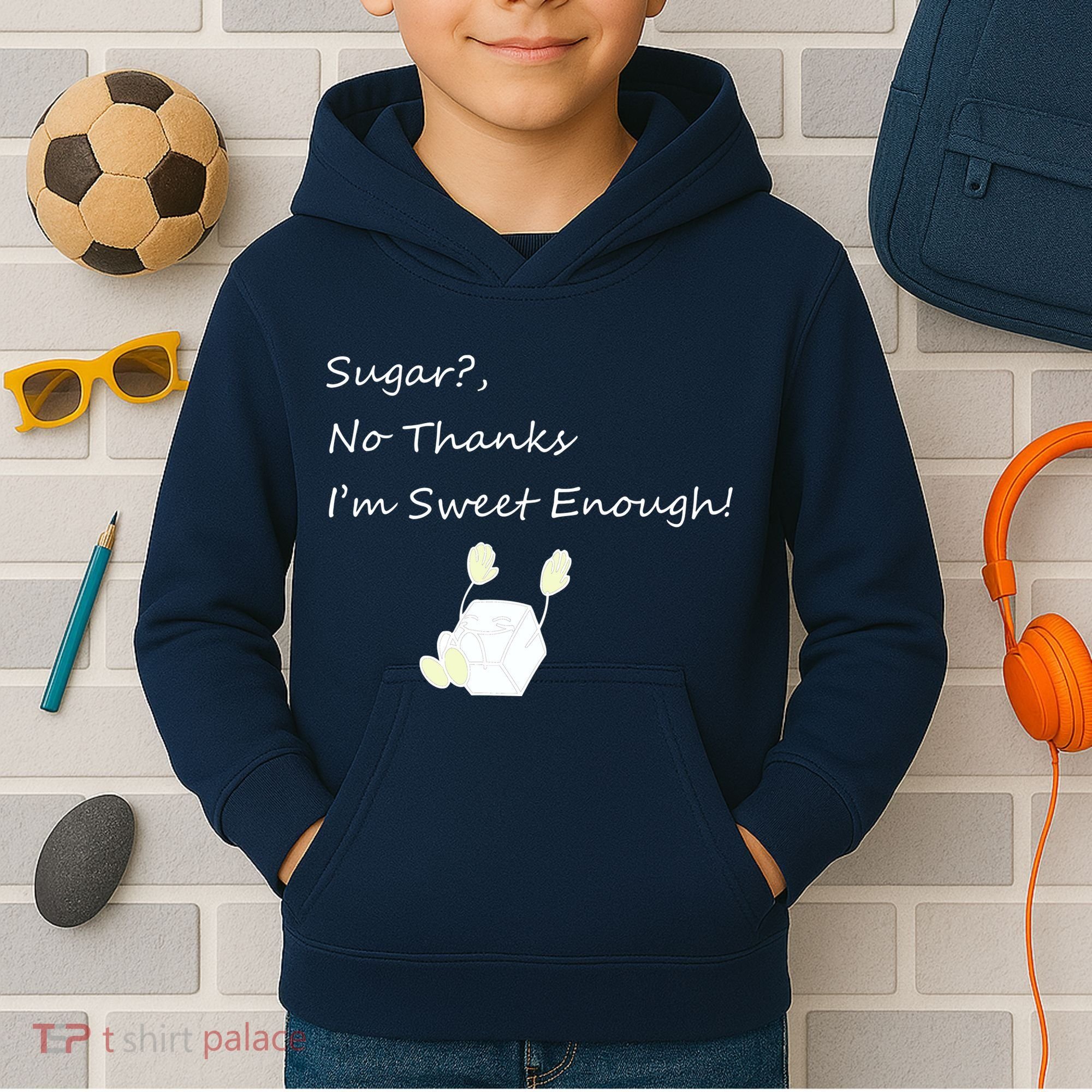Sugar No Thanks I'm Sweet Enough Kids Hoodie