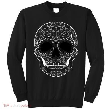Sugar Skull Black & White Day of the Dead Sweatshirt