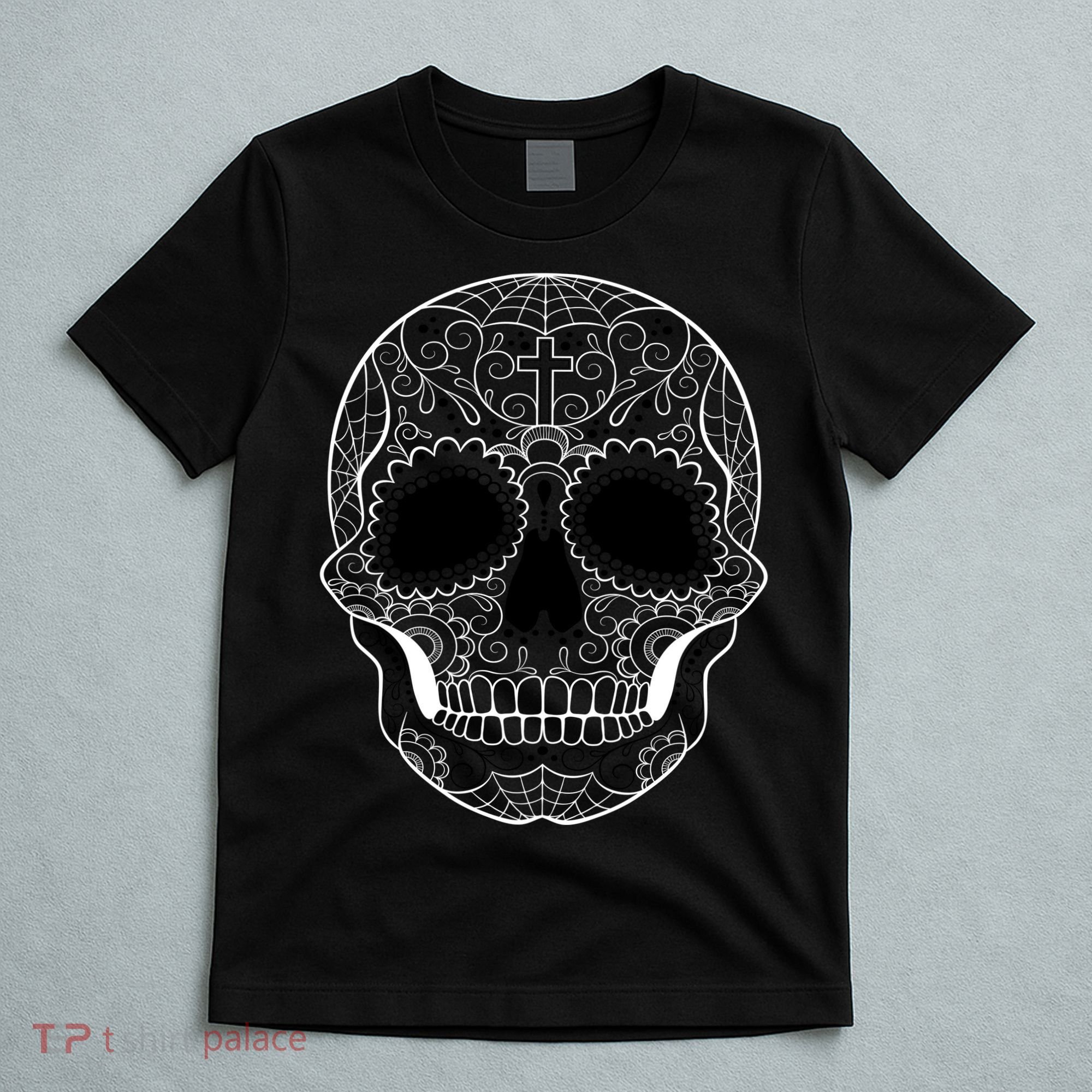 Sugar Skull Black & White Day of the Dead T-Shirt