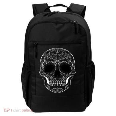 Sugar Skull Black & White Day of the Dead Backpack