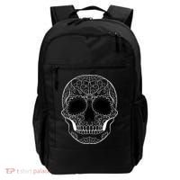 Sugar Skull Black & White Day of the Dead Backpack thumb 0