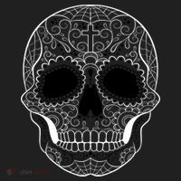 Sugar Skull Black & White Day of the Dead Beanie thumb 2