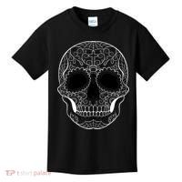 Sugar Skull Black & White Day of the Dead Kids T-Shirt thumb 0