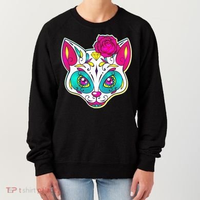 Sugar Skull Cat Women's Sweatshirt
