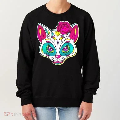Sugar Skull Cat Women's Sweatshirt