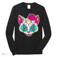 Sugar Skull Cat Long Sleeve Shirt thumb 0