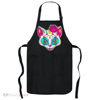 Sugar Skull Cat Apron