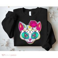 Sugar Skull Cat Sweatshirt thumb 2