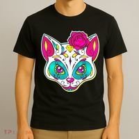 Sugar Skull Cat T-Shirt thumb 3