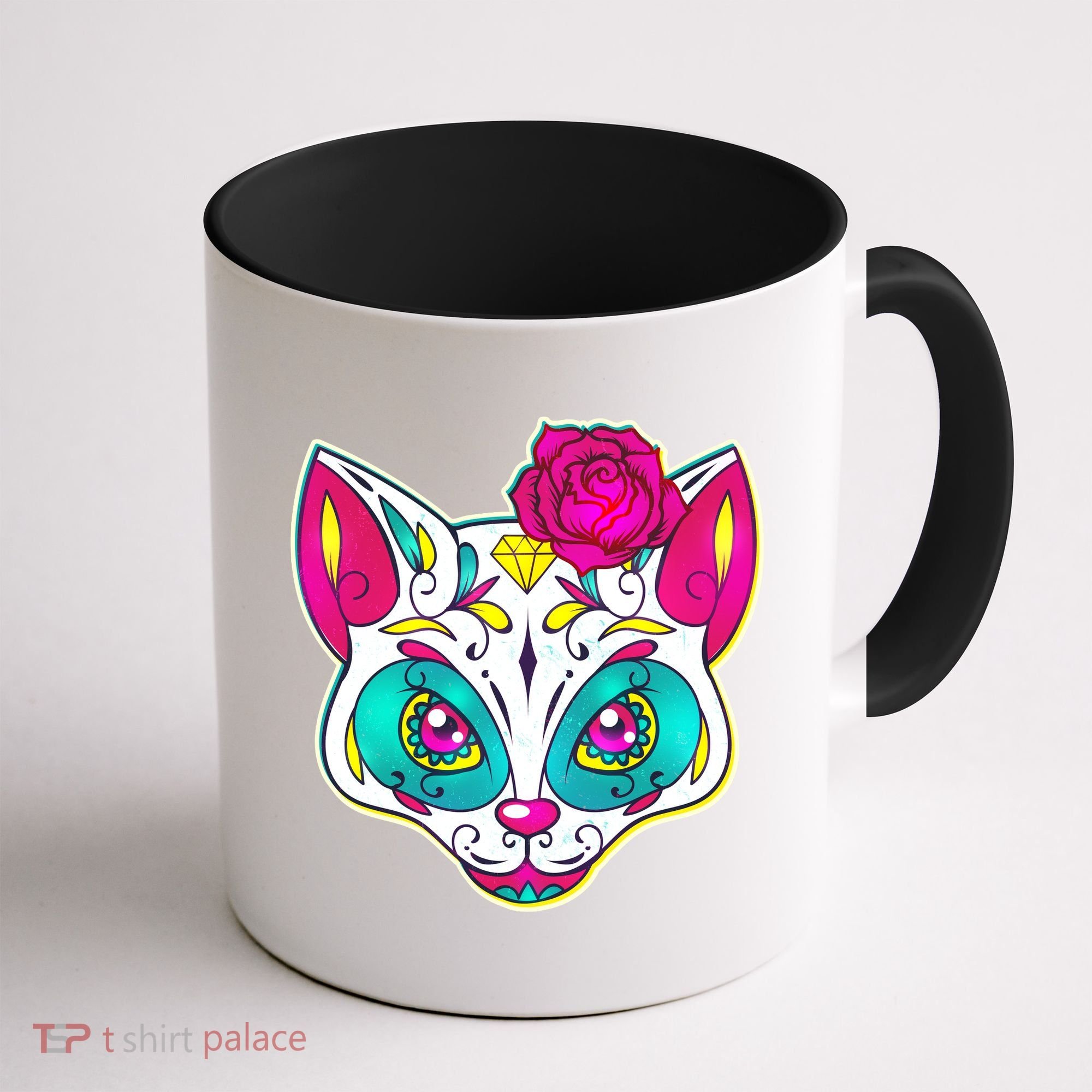 Sugar Skull Cat Coffee Mug